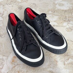 Salvatore Ferragamo Storm Sneakers in Black Leather